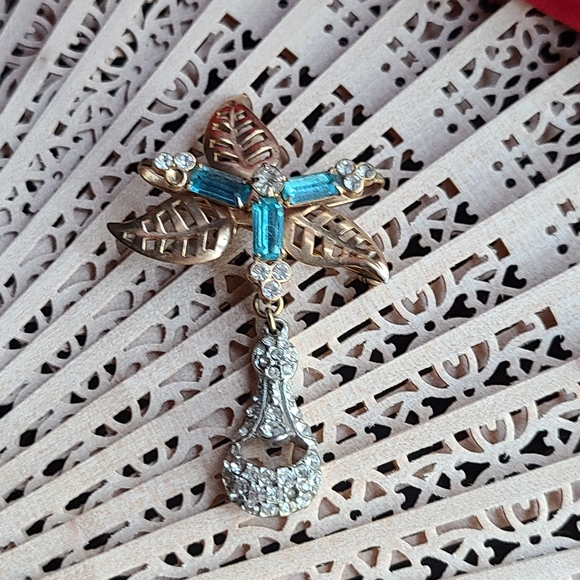 Unique Brooch For Sale Baby Blue stones - Picture 6 of 13